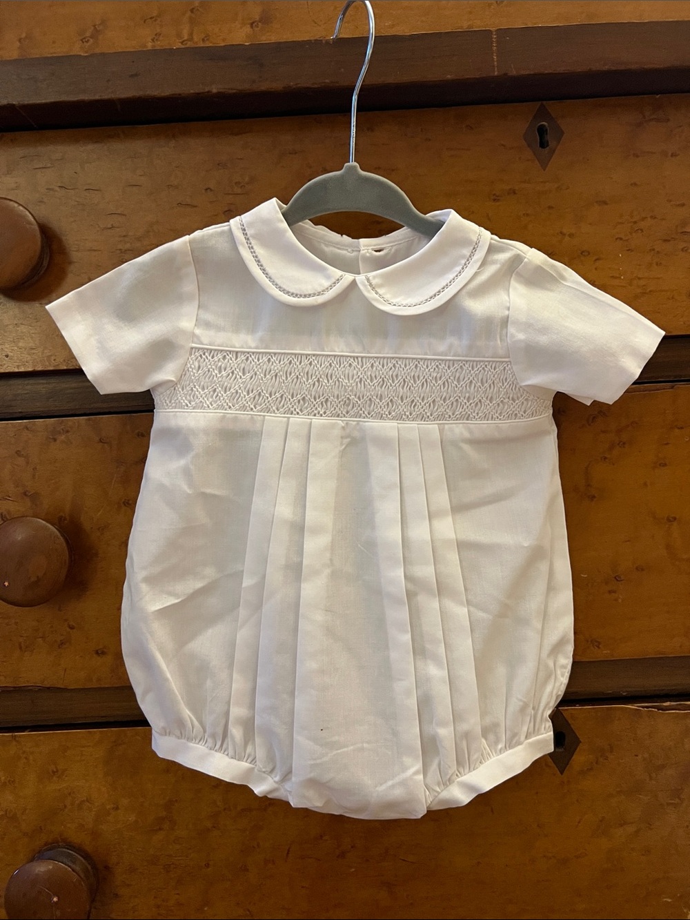 Petite Ami Classic White Smocked Baby Bubble